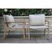 Birch Lane™ Brayson 3 Piece Seating Group w/ Cushions Wood/Natural Hardwoods in Brown/White | Outdoor Furniture | Wayfair