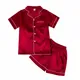 Pyjama en soie pour enfants de 4 à 10 ans ensemble d'été en Satin à manches courtes et court