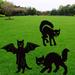 The Holiday Aisle® 3 Piece Cat Set Garden Stake Metal in Black | 14.3 H x 9.5 W x 0.1 D in | Wayfair BD2C220F26414559BA79E1D6B9F95408