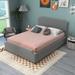 Mercer41 Kieli Queen Storage Platform Bed Wood & /Upholstered/Velvet in Gray | 39 H x 64 W x 85.4 D in | Wayfair 47222A6E8548452F80C9ABB143326BC2