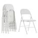 The Twillery Co.® Frankie Vinyl Padded Stackable Folding Chair Set of 6 Vinyl in White | 30.3 H x 16 W x 17.7 D in | Wayfair