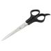 Unique Bargains 6.1 Portable Right-Handed Stainless Steel Straight Scissors Household Hair Shear Black Silver Tone