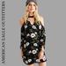 American Eagle Outfitters Dresses | American Eagle Floral Cold Shoulder Dress | Color: Black/Green | Size: Xs