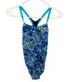 Nike Swim | Nike Swimsuit Womens Size 6 Blue Patterned One Piece | Color: Blue | Size: 6