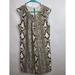 Michael Kors Dresses | Michael Michael Kors Gold Brown Snake Print Sleeveless Shift Dress Size 8 | Color: Brown/Gold | Size: 8