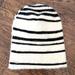 Free People Accessories | Free People Zebra Striped Beanie Os | Color: Black/White | Size: Os