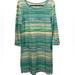 Lilly Pulitzer Dresses | Lilly Pulitzer Linden A-Line Seaspray Blue Sea Stripe Coastal Tee Shirt Dress | Color: Blue/Green | Size: S