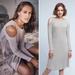 Anthropologie Dresses | Anthropologie Sol Angeles Apres Open Shoulder Midi Knit Dress | Color: Gray | Size: Xl