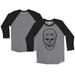Men's Gray "Stone Cold" Steve Austin 3:16 Skull Raglan Long Sleeve T-Shirt