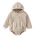Qufokar Fleece Jumpsuit Baby Girl Baby Boy Sweater Outfit Toddler Kids Baby Boys Girls Patchwork Solid Long Sleeve Hoodie Pullover Sweatshirt Romper Bobysuit Outfits Clothes