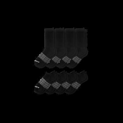 Men's Calf & Ankle Sock 8-Pack - Black - Medium - Bombas
