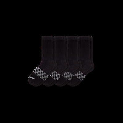 Women's Solids Calf Sock 4-Pack - Black - Large - Bombas