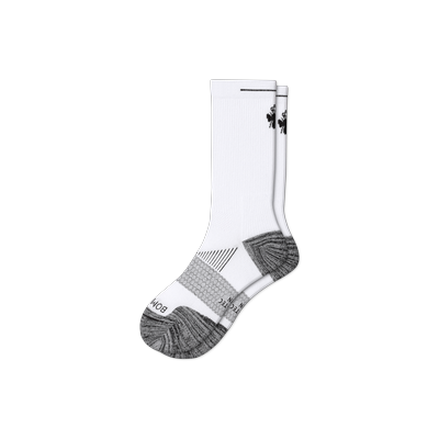 Women's Running Calf Sock - White With Bee - Medium - Bombas