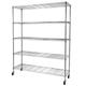 COOKCOK 5-Tier Wire Shelving with Wheels Storage Shelving Unit Adjustable Wire Shelving Heavy Duty Kitchen Shelf Carbon Steel Wire Shelving Unit for Garage Storage Laundry Room Kitchen Organization