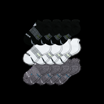 Youth All-Purpose Performance Ankle Sock 12-Pack - Black White Mix - Y - Bombas