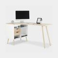 White Oak Effect Computer Desk