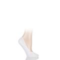 1 Pair White Invisible Step Cotton Shoe Liners Ladies 7-8 Ladies - Falke