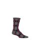 Mens 1 Pair Thought Ivan Check Organic Cotton Socks Dark Grey Marle 7-11