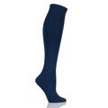 1 Pair Navy Plain Bamboo Knee High Socks with Comfort Cuff and Smooth Toe Seams Kids Unisex 12.5-3.5 Kids (8-12 Years) - SOCKSHOP