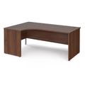Office Desk | Left Hand Corner Desk 1800mm | Walnut Top And Panel End Leg | Maestro 25