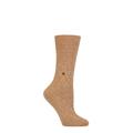 Ladies 1 Pair Burlington Argyle Wool Cotton Boot Socks Nutmeg Melange 3.5-7 Ladies