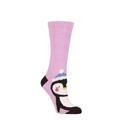 Ladies 1 Pair Thought Billie Animal Recycled Polyester Fluffy Socks Lavender Purple 4-7