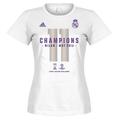 adidas Real Madrid Official 2016 Champions League Winners Womens T-shirt - White