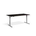 Zero Dual Motor Desk 1600 x 800mm / Silver / Wenge