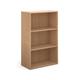 Contract bookcase 1230mm high with 2 shelves - beech