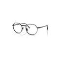 Ray-Ban Eyeglasses Unisex Jack II Titanium Optics - Black Frame Clear Lenses Polarized 51-20