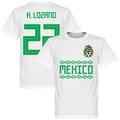 Mexico H. Lozano 22 Team T-Shirt - White - 5XL
