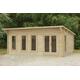 Forest Garden Wolverley 6.0m x 4.0m Pent Double Glazed Log Cabin (34kg Polyester Felt With Underlay)