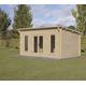 Forest Garden Elmley 5.0m x 3.0m Pent Double Glazed Log Cabin (34kg Polyester Felt With Underlay / Installation Included)