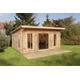 Forest Garden Mendip 5.0m x 4.0m Pent Double Glazed Log Cabin (24kg Polyester Felt With Underlay)