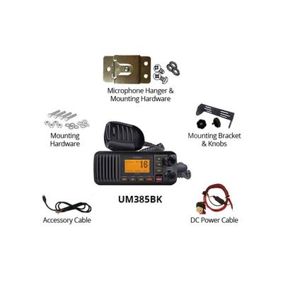 Uniden Fixed Mount Marine Radio with DSC 25 Watt Black UM385BK