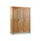 Solid Oak 3 Door Triple Wardrobe - Marlborough - Julian Bowen