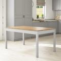 Grey & Solid Pine Dining Table - Seats 6 - Emerson