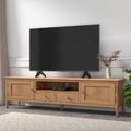 Large Solid Oak TV Unit with Storage - TV's up to 77 - Adeline