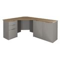 Light Grey Corner Desk 2 Door Cabinet & Filing Cabinet Set - Denver