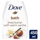 Dove Purely Pampering Shea Butter and Warm Vanilla with moisturising cream Bath Soak for an indulgent bubble bath 450ml