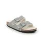 Birkenstock 1017403- Arizona Fur W Light Grey Suede Womens Slipper Mules