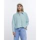 River Island Womens Petite Green Stripe Oversized Shirt