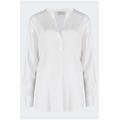 Vince - Band Collar Blouse in Optic White