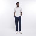 Mens River Island Navy Slim Fit Casual Chino Trousers