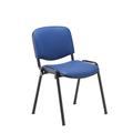 Club Stacking Chair PU - Black Frame - Blue - CH0500PUBL