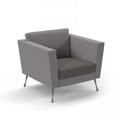 Lyric reception chair single seater with metal legs 900mm wide -