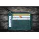 Leather Zippered Mega Mini Wallet - Crazy Horse Forest Green