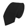 Plain Matt Black Skinny Neck Tie