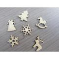 Wooden Christmas Card Toppers in Assorted Pack Sizes