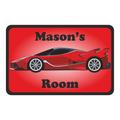 Red Supercar Bedroom Door Sign Personalised For You - Any Name Plaque, Girls/Boys, Nursery, Decor, Kids Room, Vehicles, Cars